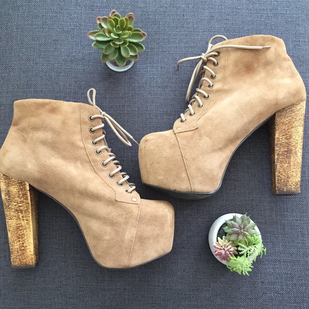 Jeffrey Campbell Suede Taupe Litas Size 10